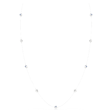 Chroma lange Halskette, Stern, Weiß, Rhodiniert - Swarovski, 5754181