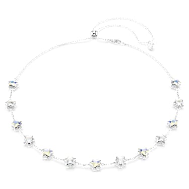 Chroma nyaklánc, Vegyes metszés, Csillag, Fehér, Ródium bevonattal - Swarovski, 5754183