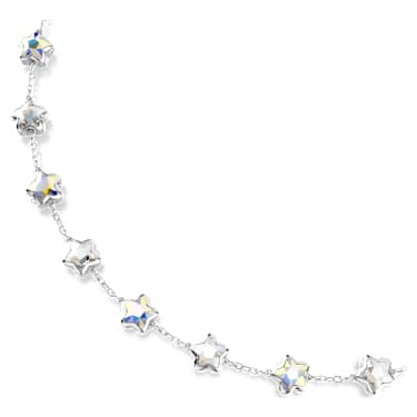 Chroma Halsband, Blandade slipningar, Stjärna, Vit, Rodiumpläterad - Swarovski, 5754183