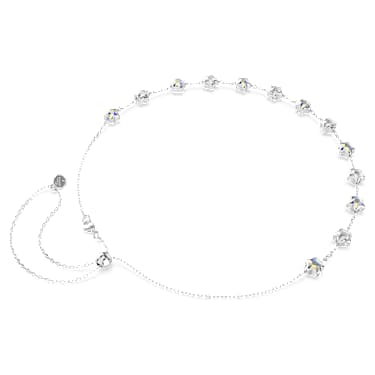 Collar Chroma, Tallas mixtas, Estrella, Blanco, Baño de rodio - Swarovski, 5754183
