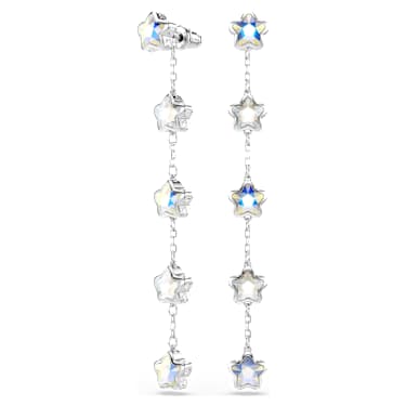 Kolczyki Chroma, Szlify różnorodne, Gwiazda, Białe, Powłoka z rodu - Swarovski, 5754184