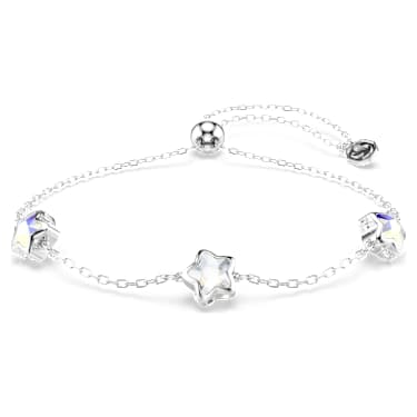 Zapestnica Chroma, Zvezda, Bela, Prevleka iz rodija - Swarovski, 5754185