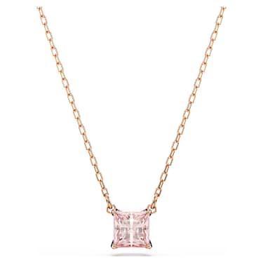 Pendente Stilla, Taglio squadrato, Rosa, Finitura oro rosa 18K - Swarovski, 5754233
