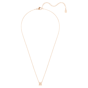 Stilla 펜던트, 스퀘어 컷, 핑크, 18K 로즈 골드 피니시 - Swarovski, 5754233