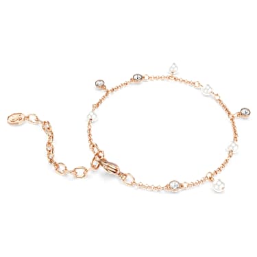 Imber Armband, Kristallperle, Rundschliff, Weiß, 18K roségoldbeschichtet - Swarovski, 5754243