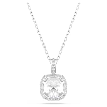 Una Angelic 链坠, 枕形切割, 白色, 镀铑 - Swarovski, 5754340