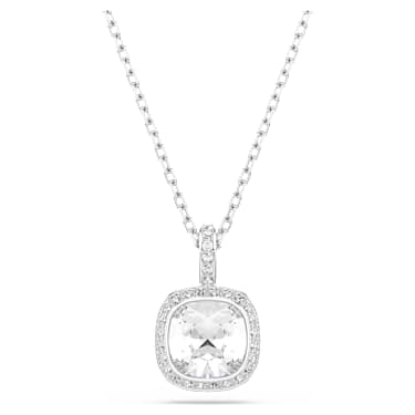 Una Angelic hanger, Cushion-slijpvorm, Wit, Rodium toplaag - Swarovski, 5754340
