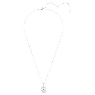 Una Angelic จี้สร้อยคอ, เจียระไนทรง Cushion, ขาว, เคลือบโรเดียม - Swarovski, 5754340