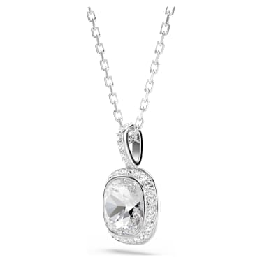 Una Angelic Hänge, Kuddslipad, Vit, Rodiumpläterad - Swarovski, 5754340