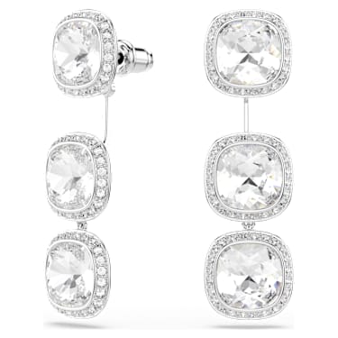 Una Angelic fülbevalók, Párnametszés, Fehér, Ródium bevonattal - Swarovski, 5754342