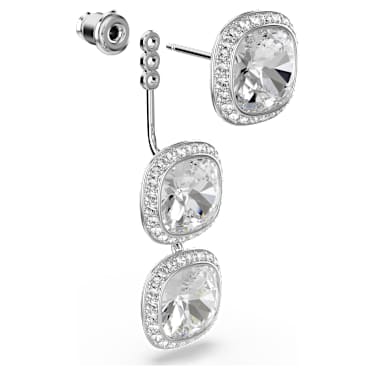 Boucles d'oreilles Una Angelic, Taille coussin, Blanches, Métal rhodié - Swarovski, 5754342