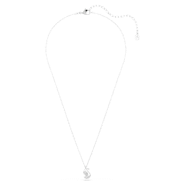 Swan Anhänger, Verschiedene Schliffe, Schwan, Weiß, Rhodiniert - Swarovski, 5754347