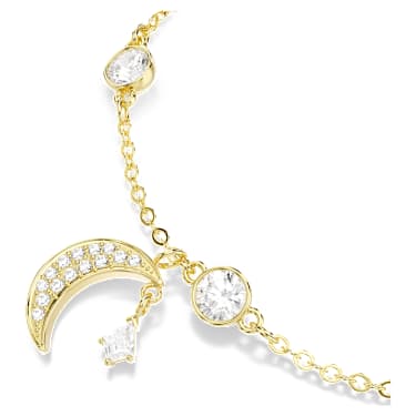 Symbolica karkötő, Körmetszéses, Hold, Fehér, 18 kt-os aranybevonat - Swarovski, 5754389