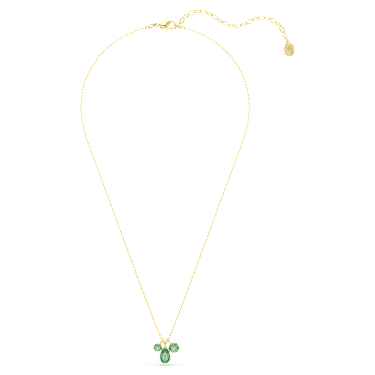 Mesmera pendant, Mixed cuts, Green, 18K gold finish - Swarovski, 5754392