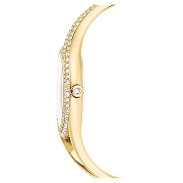Ceas Hyperbola bangle, Fabricat în Elveția, Brățară de metal, Nuanță aurie, Finisaj în nuanță aurie - Swarovski, 5754534