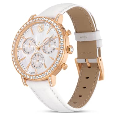 Matrix tennis chrono 워치, 스위스 메이드, 레더 스트랩, 로즈골드 톤, 로즈 골드 톤 피니시 - Swarovski, 5754536