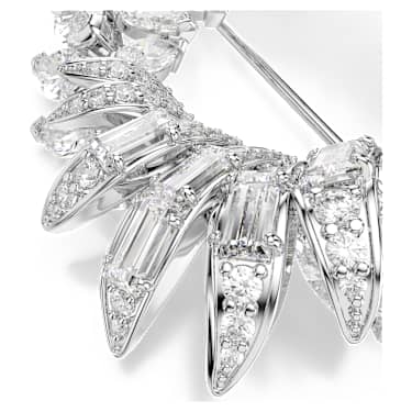Mesmera เข็มกลัด, เจียระไนทรง Marquise, ขาว, เคลือบโรเดียม - Swarovski, 5754566