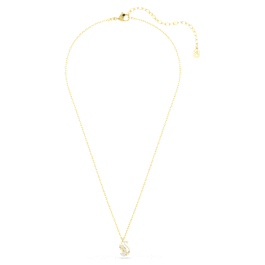 Wisiorek Swan, Szlify różnorodne, Łabędź, Biały, Wykończenie z 18-karatowego złota - Swarovski, 5754626
