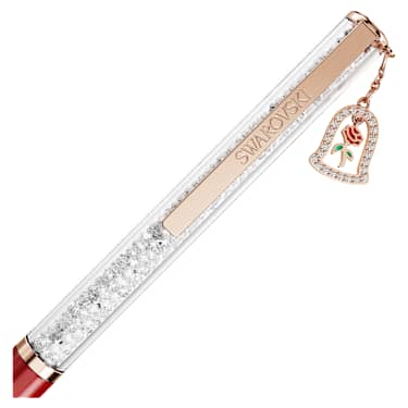 Crystalline ballpoint pen, Bell, Red lacquered, Rose gold-tone plated - Swarovski, 5754639