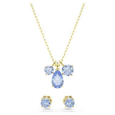 Zestaw Mesmera, Zestaw (2), Szlify różnorodne, Niebieski, Wykończenie z 18-karatowego złota - Swarovski, 5754650