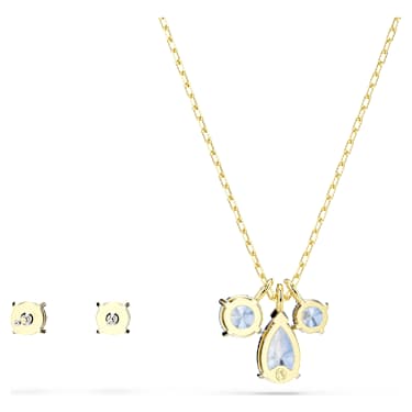 Mesmera set, Set (2), Verschillende slijpvormen, Blauw, ‎18k gouden afwerking - Swarovski, 5754650