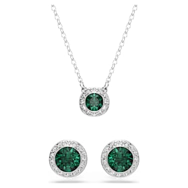 Una Angelic Set, Set (2), Rundschliff, Grün, Rhodiniert - Swarovski, 5754665