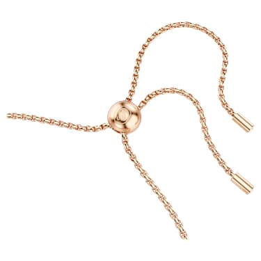 Matrix สร้อยข้อมือ, เจียระไนทรงกลม, ขาว, ตกแต่งผิวด้วยโรสโกลด์ 18K - Swarovski, 5754670
