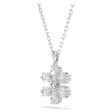 Idyllia Anhänger, Verschiedene Schliffe, Schneeflocke, Weiß, Rhodiniert - Swarovski, 5754686