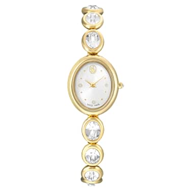 Imber oval 手錶, 瑞士製造, 金屬手鏈, 金色, 金色潤飾 - Swarovski, 5754812