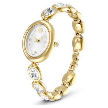 Imber oval นาฬิกา, Swiss Made, สร้อยข้อมือโลหะ, โทนสีทอง, เคลือบโทนสีทอง - Swarovski, 5754812