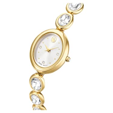 Imber oval Saat, İsviçre Üretimi, Metal bileklik, Altın Rengi, Altın rengi yüzey - Swarovski, 5754812