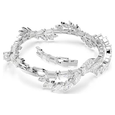 Mesmera ブレスレット, ミックスカット, ホワイト, ロジウム・プレーティング - Swarovski, 5754818