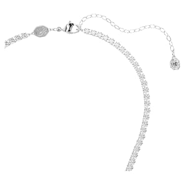 Vienna pendant and brooch, Mixed cuts, Swan, White, Rhodium plated - Swarovski, 5754828