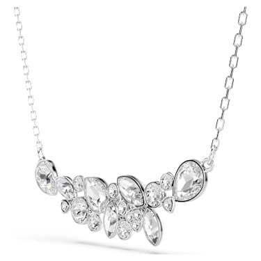 Colar Diapason, Combinação de lapidações, Branco, Lacado a ródio - Swarovski, 5754987