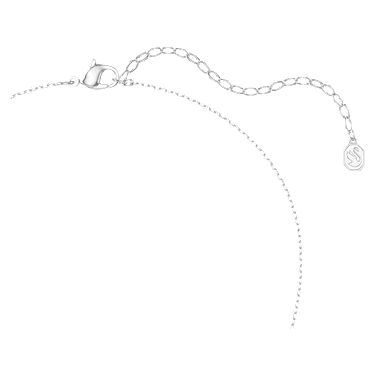 Náhrdelník Diapason, Různé výbrusy, Bílá, Pokoveno rhodiem - Swarovski, 5754987