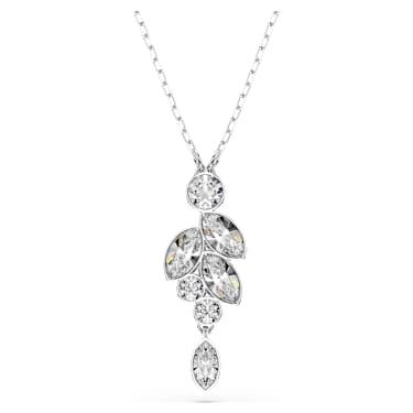 Obesek Diapason, Mešani rezi, Bel, Prevleka iz rodija - Swarovski, 5754989