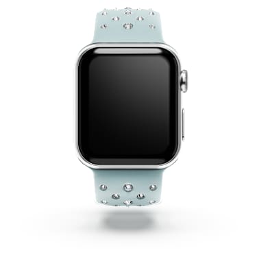 Pasek do zegarka, Silikonowy ze stębnówką, Niebieski, Stal szlachetna - Swarovski, 5755227