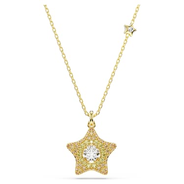 Pingente Sublima, Lapidação redonda, Estrela, Multicor, Acabamento em ouro de 18 quilates - Swarovski, 5755280