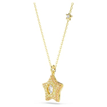 Sublima pendant, Round cut, Star, Multicolored, 18K gold finish - Swarovski, 5755280