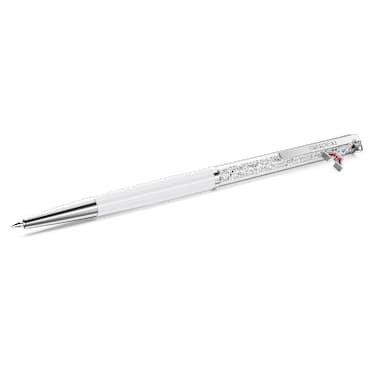 Stylo à bille Crystalline, Tour Eiffel, Laqué blanc, métal chromé - Swarovski, 5755477
