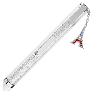 Stylo à bille Crystalline, Tour Eiffel, Laqué blanc, métal chromé - Swarovski, 5755477