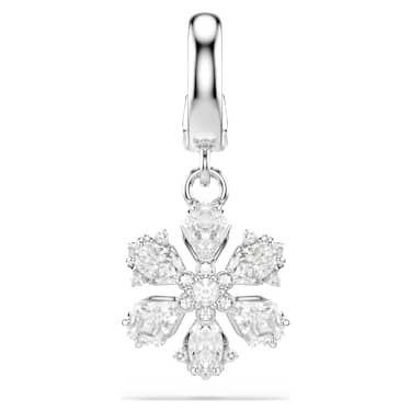 Idyllia チャーム, ミックスカット, スノーフレーク, ホワイト, ロジウム・プレーティング - Swarovski, 5755513