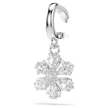 Obesek Idyllia, Mešani rezi, Snežinka, Bel, Prevleka iz rodija - Swarovski, 5755513