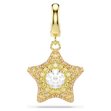 Talisman Sublima, Tăietură rotundă, Stea, Galben, Finisaj din aur de 18k - Swarovski, 5755514