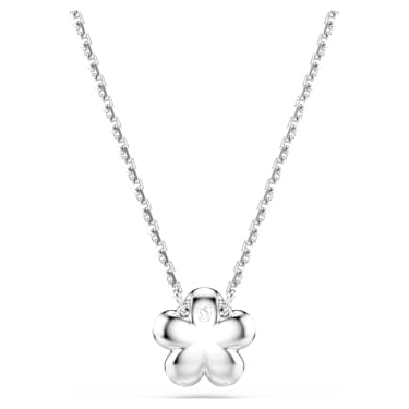 Ariana Grande x Swarovski ペンダント, クリスタル・パール, ラウンドカット, フラワー, ホワイト, ロジウム・プレーティング - Swarovski, 5755817