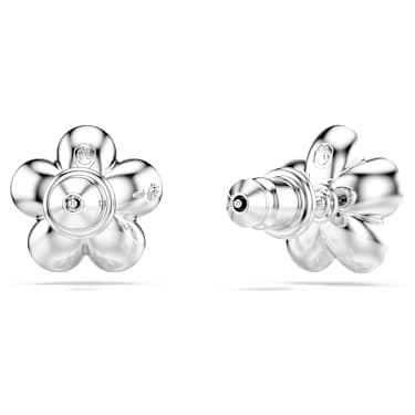 Kolczyki zapinane na sztyft Ariana Grande x Swarovski, Kryształowa Perła, Szlif okrągły, Kwiat, Białe, Powłoka z rodu - Swarovski, 5756098