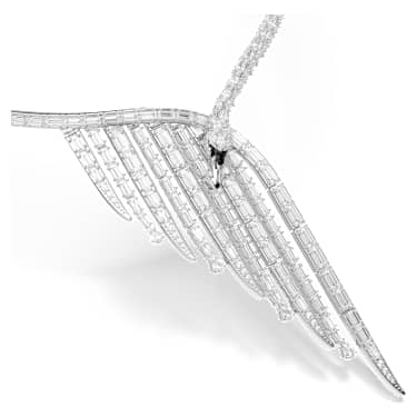 Vienna ketting, Verschillende slijpvormen, Zwaan, Wit, Rodium toplaag - Swarovski, 5757502