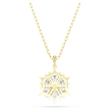 Magic 鏈墜, 混合式切割, 雪花, 白色, 18K 金飾面 - Swarovski, 5757788