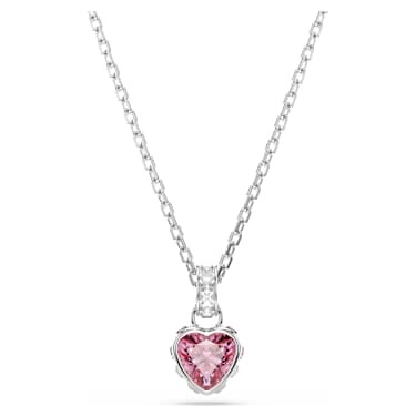Colgante Chroma, Tallas mixtas, Rosa, Baño de rodio - Swarovski, 5757789