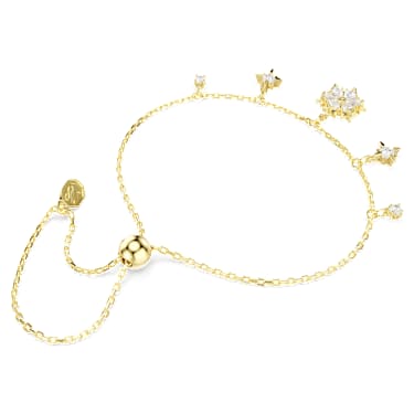 Magic armband, Verschillende slijpvormen, Sneeuwvlok, Wit, ‎18k gouden afwerking - Swarovski, 5757800